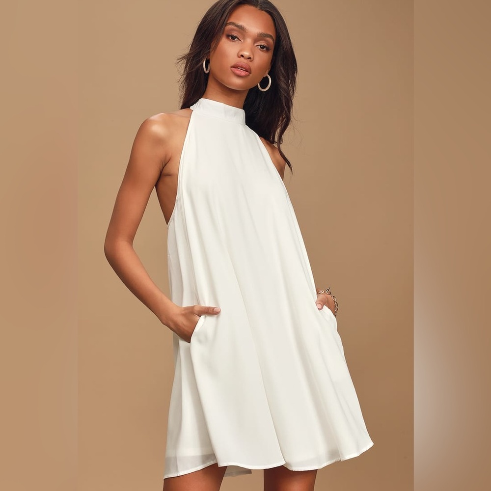 Lulu's White Halter Sundress for Brides